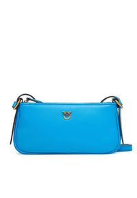 Pinko - PINKO Torebka Half Moon Baguette Mini AI 25-26 PLTT 105069 A0QO Niebieski. Kolor: niebieski. Materiał: skórzane