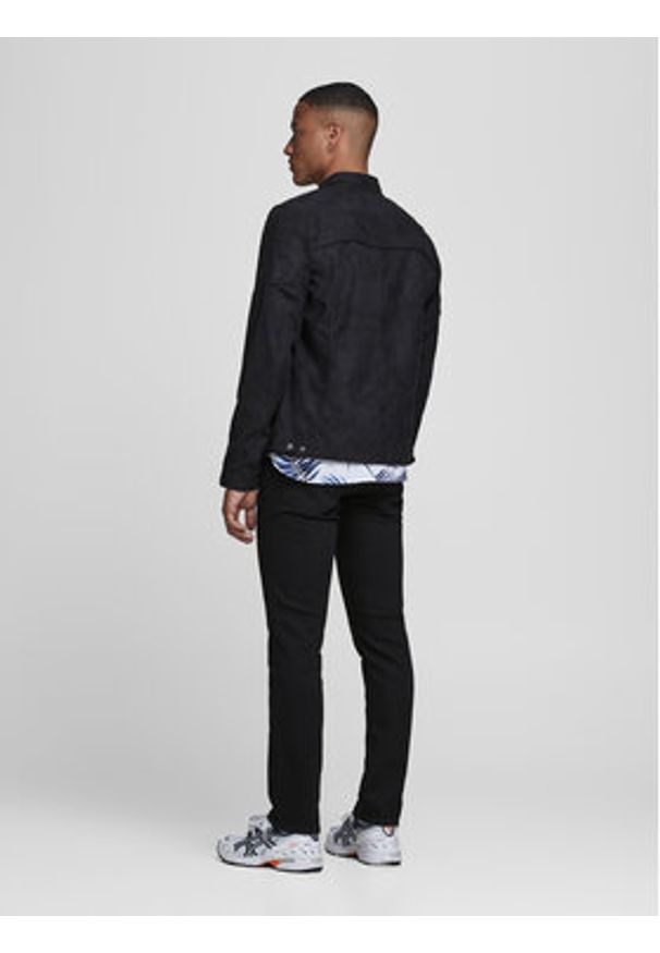 Jack & Jones Kurtka z imitacji skóry Rocky 12147218 Czarny Regular Fit. Kolor: czarny. Materiał: skóra