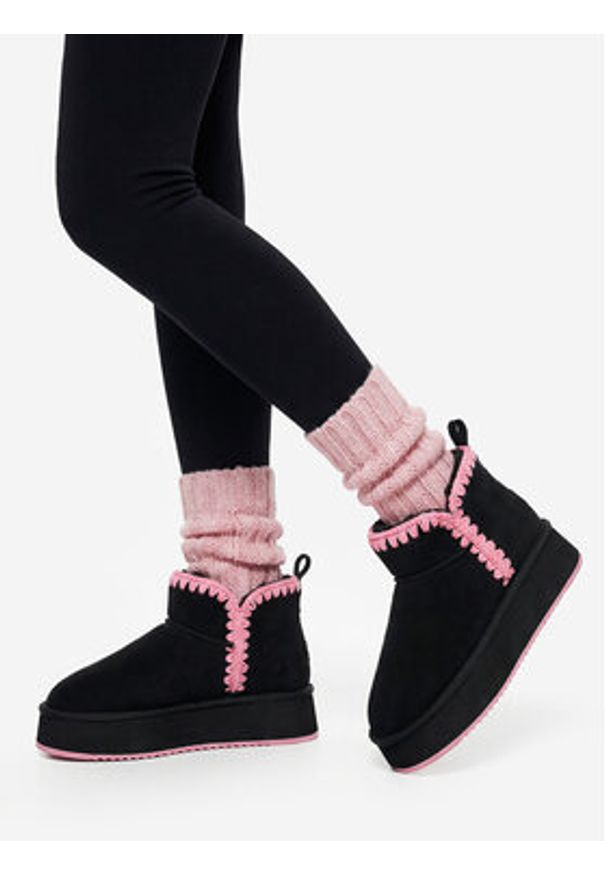 Roxy Śniegowce CEO-HY9988-3 Czarny. Kolor: czarny. Materiał: materiał