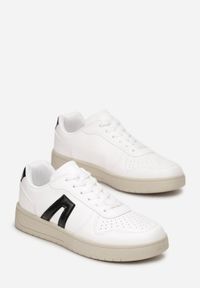 Renee - Biało-Czarne Sneakersy z Wstawkami Araa. Wysokość cholewki: przed kostkę. Kolor: biały. Szerokość cholewki: normalna #5