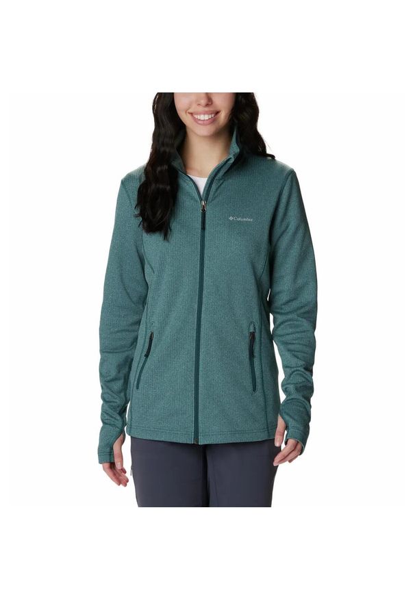 columbia - Bluza Turystyczna Rozpinana Damska Columbia Park View Grid Fleece Full Zip. Kolor: zielony. Sport: turystyka piesza