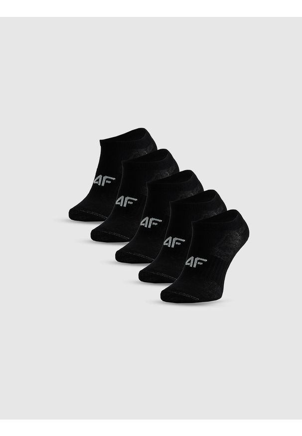 4f - 4F Skarpetki krótkie (5-pack) chłopięce - czarne 38-40. Kolor: czarny