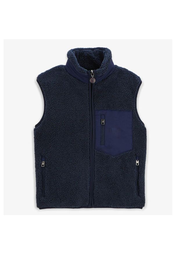 SERGE BLANCO - Polar bez rękawów Serge Blanco Montreal. Kolor: niebieski. Materiał: polar. Długość rękawa: bez rękawów