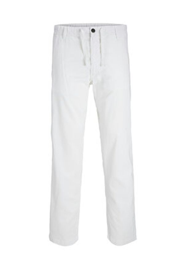 Jack & Jones Spodnie materiałowe Kane 12274977 Biały Relaxed Fit. Kolor: biały. Materiał: bawełna