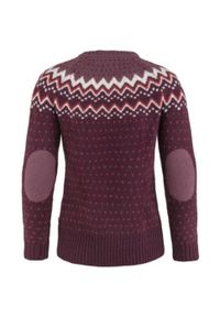 Fjällräven - Sweter damski Fjallraven Ovik Knit Sweater. Kolor: czerwony. Sport: turystyka piesza