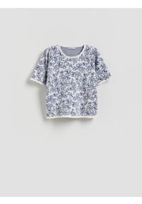 Reserved - Sweter z krótkim rękawem - wielobarwny. Materiał: dzianina, wiskoza. Długość rękawa: krótki rękaw. Długość: krótkie #1