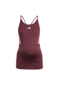 Adidas - Koszulka Maternity Tank. Kolekcja: moda ciążowa. Kolor: brązowy, różowy, wielokolorowy. Długość rękawa: bez rękawów. Sport: fitness