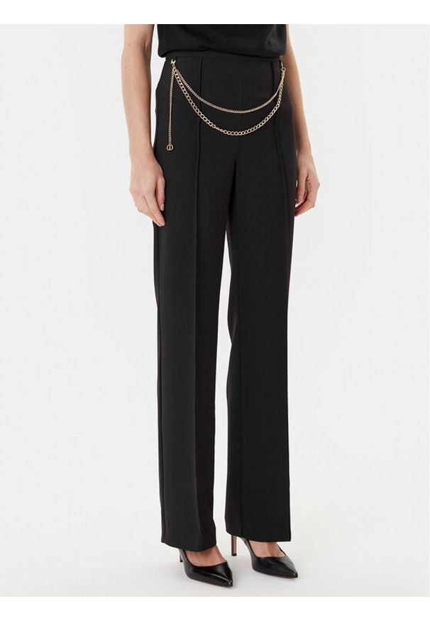 TwinSet - TWINSET Spodnie palazzo 252TP2281 Czarny Wide Leg. Kolor: czarny. Materiał: syntetyk