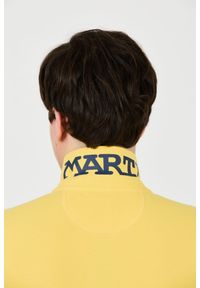 La Martina - LA MARTINA Żółte męskie polo z małym logo, Rozmiar XL. Typ kołnierza: polo. Kolor: żółty #8