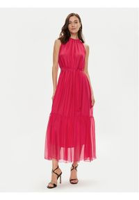 Haveone Sukienka letnia AFF-L008 Różowy Regular Fit. Kolor: różowy. Materiał: jedwab, wiskoza. Sezon: lato