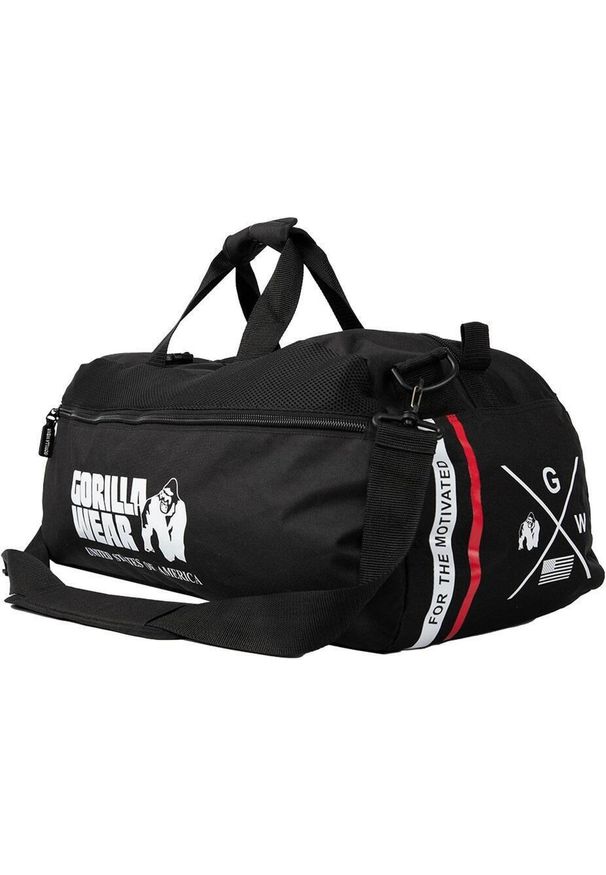 GORILLA WEAR - Norris Hybrid Gym Bag/Plecak - Czarny. Kolor: czarny
