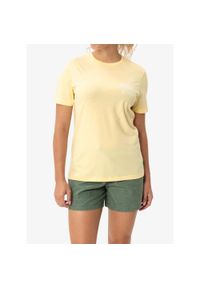 Koszulka bawełniana damska Vaude Spirit T-Shirt II. Kolor: żółty. Materiał: bawełna