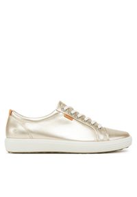 ecco - ECCO Sneakersy Soft 7 43000361160 Złoty. Kolor: złoty. Materiał: skóra