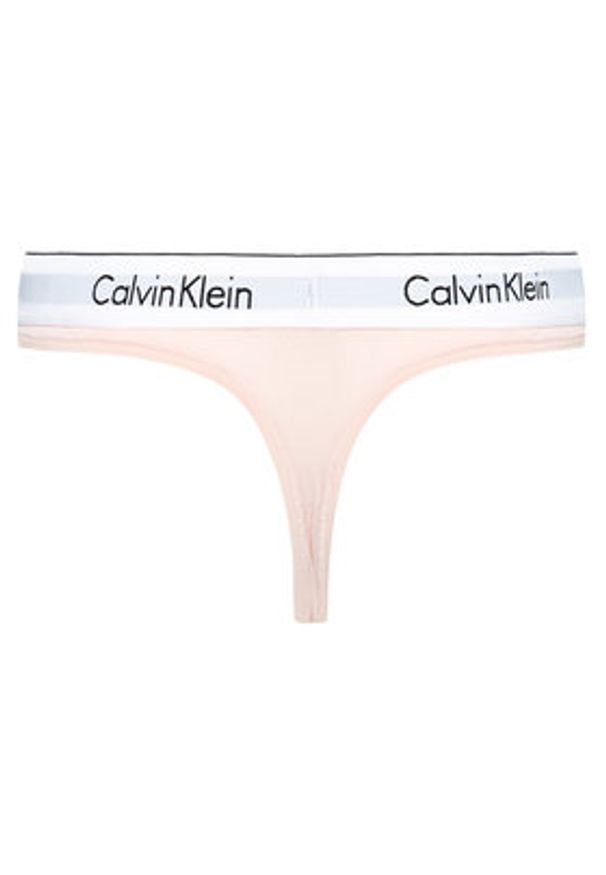 Calvin Klein Underwear Stringi 0000F3786E Różowy. Kolor: różowy. Materiał: bawełna