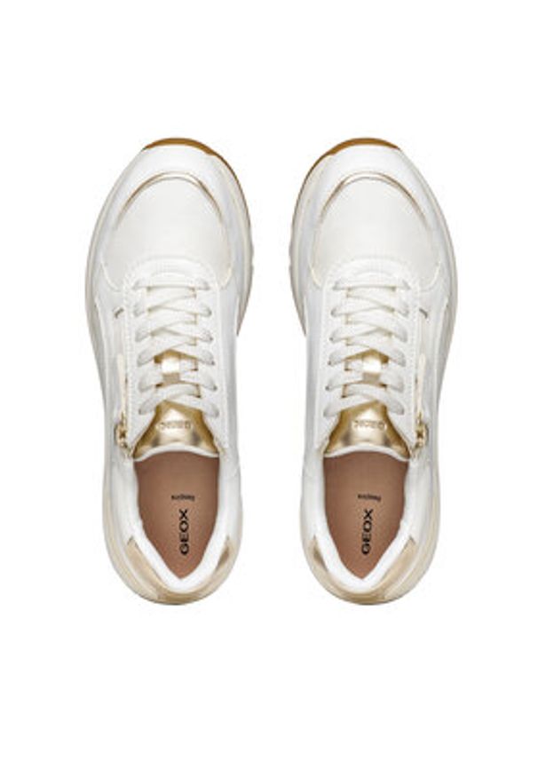 Geox Sneakersy D Bulmya D65NQB 05411 C1327 Biały. Kolor: biały. Materiał: skóra