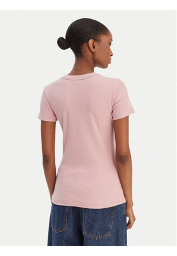 Hugo - HUGO T-Shirt Easy 50523924 Różowy Slim Fit. Kolor: różowy. Materiał: bawełna