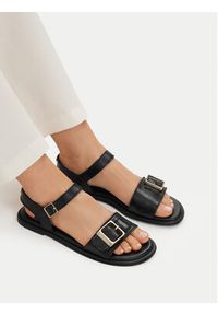 U.S. Polo Assn. Sandały EO-TEMPE002W/6L1 Czarny. Kolor: czarny. Materiał: skóra #9