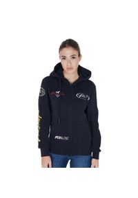POOL'S - Bluza z kapturem unisex z logo. Typ kołnierza: kaptur. Kolor: niebieski. Materiał: bawełna, polar