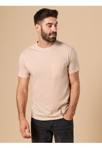 Sinsay - Koszulka basic - beżowy. Kolor: beżowy. Długość rękawa: krótki rękaw. Długość: krótkie #1