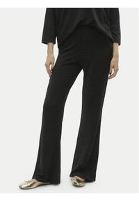 Vero Moda Spodnie dzianinowe Kanva 10296871 Czarny Regular Fit. Kolor: czarny. Materiał: syntetyk #1