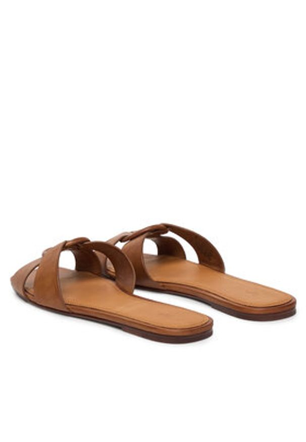 Polo Ralph Lauren Klapki O-Ring 818955857001 Brązowy. Kolor: brązowy. Materiał: skóra