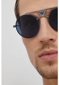 Emporio Armani Okulary przeciwsłoneczne. Kształt: okrągłe. Kolor: niebieski #7