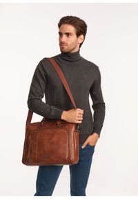 Ochnik - Torba męska. Kolor: brązowy. Materiał: skóra #2