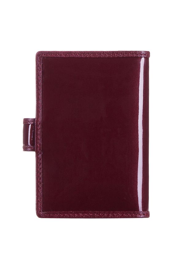 Wittchen - Etui na karty kredytowe. Kolor: czerwony. Materiał: skóra, lakier. Wzór: aplikacja