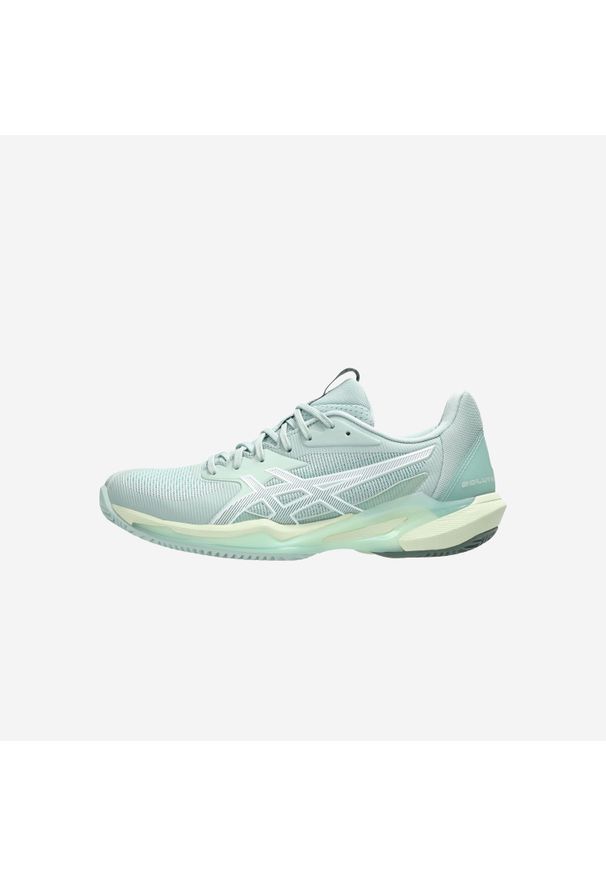 Asics - Buty tenisowe damskie ASICS Gel Solution Speed FF 3 na korty ziemne. Kolor: zielony, biały, wielokolorowy, żółty. Materiał: kauczuk. Sport: tenis