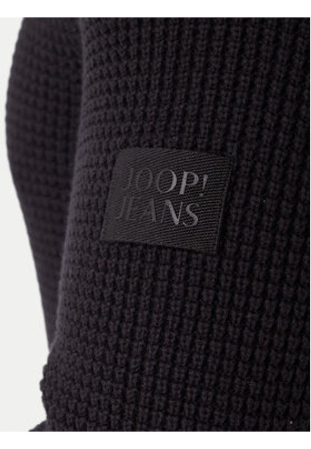 JOOP! Jeans Golf Hollio 30048179 Czarny Modern Fit. Typ kołnierza: golf. Kolor: czarny. Materiał: bawełna
