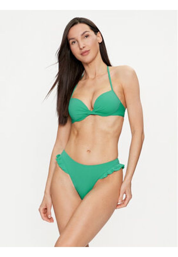 United Colors of Benetton - United Colors Of Benetton Góra od bikini 3P5H5R00Q Turkusowy. Kolor: turkusowy. Materiał: syntetyk