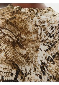 Marciano Guess Bluzka Blusa tatjana ss printed Brązowy Comfort Fit. Kolor: brązowy. Materiał: jedwab #5