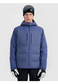 4f - 4F Kurtka narciarska membrana 10000 męska - granatowa XXL. Kolor: niebieski. Materiał: tkanina, poliester, materiał. Wzór: gładki. Sezon: zima #1