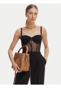 Elisabetta Franchi Torebka BS-21H-61E2-V720 Beżowy. Kolor: beżowy. Materiał: skórzane, zamszowe #1