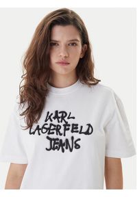 Karl Lagerfeld Jeans Sukienka codzienna B1W13043 Biały Regular Fit. Okazja: na co dzień. Kolor: biały. Materiał: bawełna. Typ sukienki: proste. Styl: casual #4