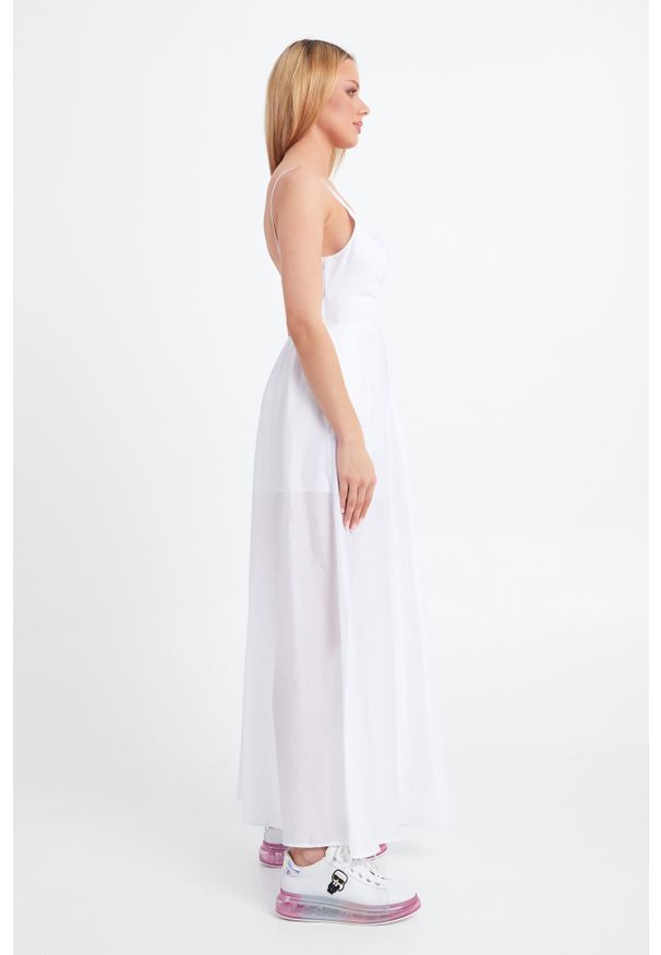 Sukienka Emporio Armani gładkie, na ramiączkach, na lato, maxi