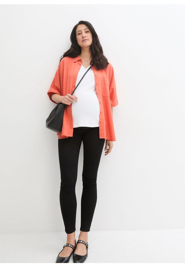 bonprix - Jegginsy ciążowe ze stretchem, Skinny. Kolekcja: moda ciążowa. Kolor: czarny