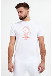 Karl Lagerfeld - T-shirt męski KARL LAGERFELD. Materiał: bawełna, włókno. Wzór: nadruk #5