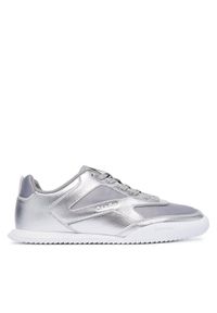 Calvin Klein Sneakersy Low Pro Run Lace Stripe Met Lth HW0HW03272 Srebrny. Kolor: srebrny. Materiał: materiał. Sport: bieganie #1