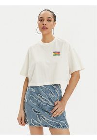 Tommy Jeans T-Shirt Summer Flag DW0DW18141 Biały Oversize. Kolor: biały. Materiał: bawełna #1