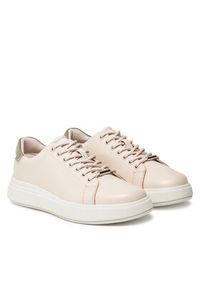 Calvin Klein Sneakersy Cupsole Lace Up Lth HW0HW02540 Beżowy. Kolor: beżowy. Materiał: skóra #3