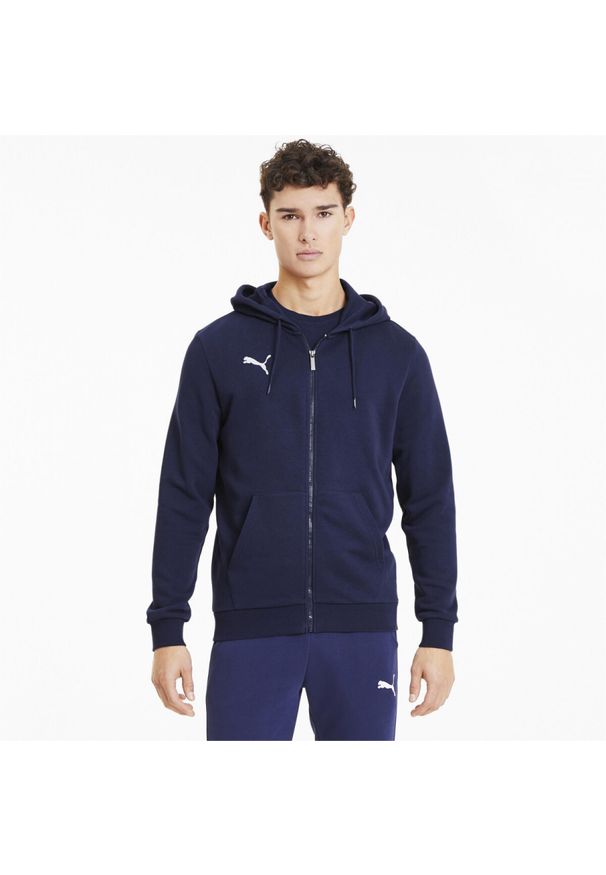 Bluza męska Puma teamGOAL 23 Casuals Hooded Jacket granatowa. Typ kołnierza: kaptur. Kolor: niebieski. Sport: piłka nożna