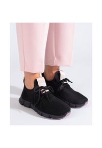 SHELOVET - Czarne lekkie buty sportowe Shelovet. Kolor: czarny #3