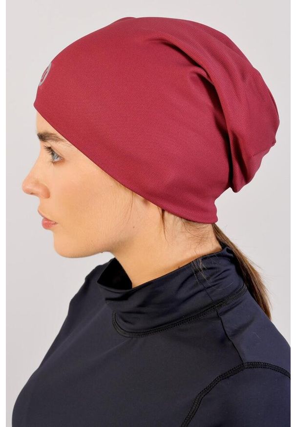 NESSI SPORTSWEAR - Czapka smerfetka termoaktywna dwustronna Unisex Nessi Sportswear. Kolor: czerwony, wielokolorowy, brązowy. Styl: sportowy