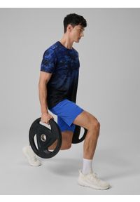 4f - 4F Koszulka treningowa regular szybkoschnąca męska - niebieska M. Kolor: niebieski. Materiał: skóra. Sport: fitness #2