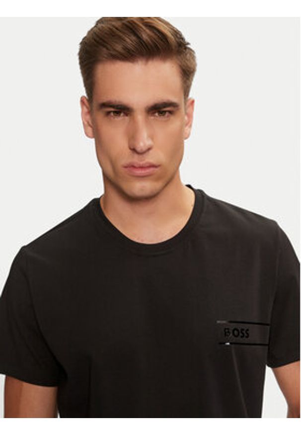 BOSS - Boss T-Shirt 50517715 Czarny Regular Fit. Kolor: czarny. Materiał: bawełna
