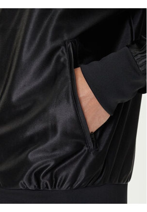 Adidas - adidas Bluza Firebird Metallic JW5960 Czarny Loose Fit. Kolor: czarny. Materiał: syntetyk