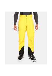 Spodnie męskie hardshell Kilpi LAZZARO-M. Kolor: żółty. Materiał: hardshell