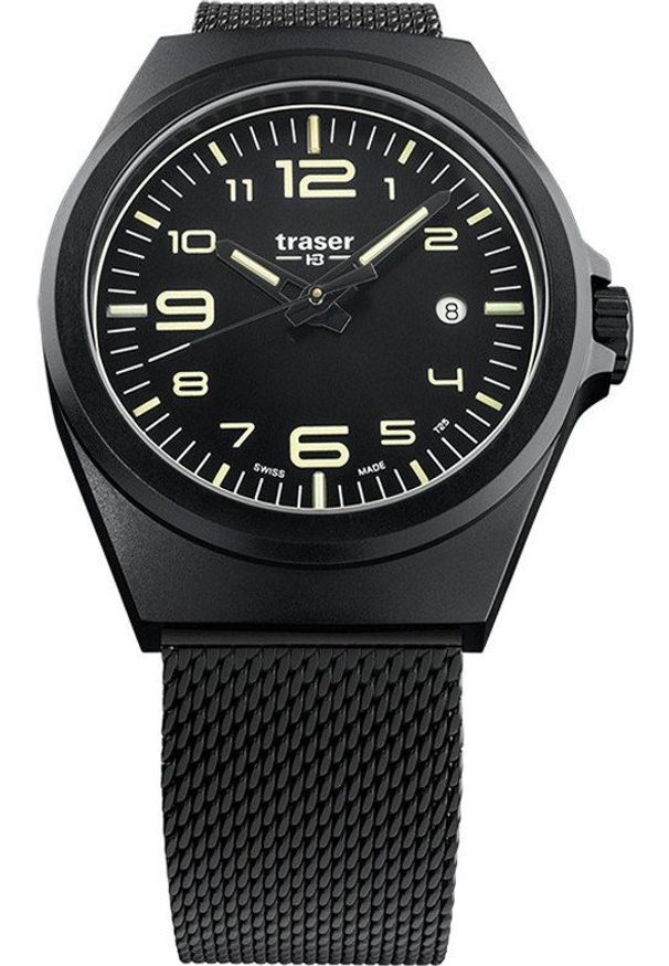 Zegarek Traser Zegarek męski Traser TS-108206 czarny. Kolor: czarny