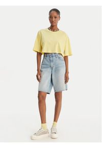 Quiksilver T-Shirt Maxi EQWZT03183 Żółty Oversize. Kolor: żółty. Materiał: bawełna #3